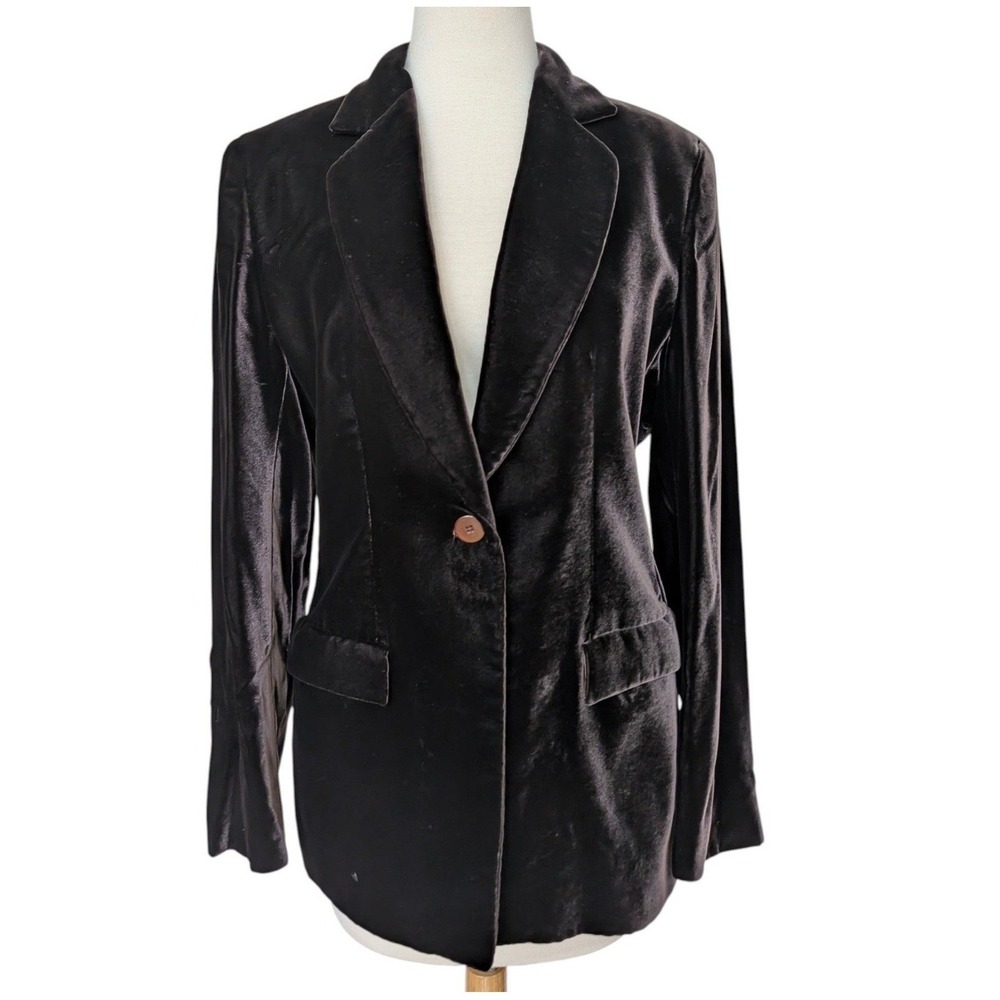 Giorgio Armani Le Collezioni Brown Velvet Blazer Jacket‎ Italy Women's 8